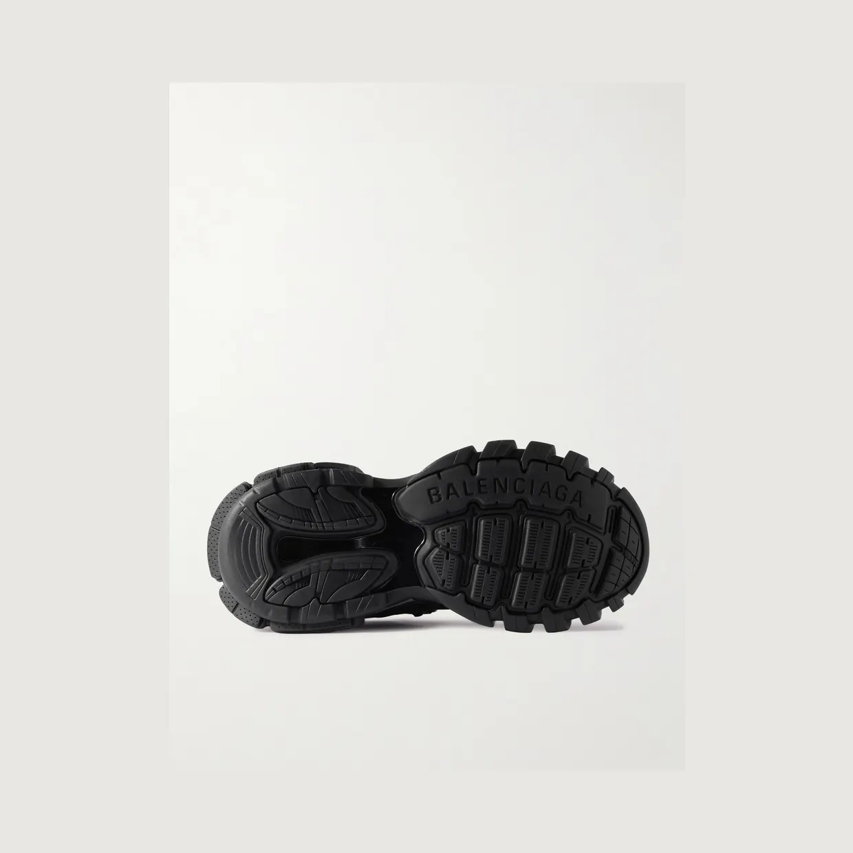 Balenciaga Track Trail Logo-Print TPU and Shell Sneakers Black (800592WTRHK) (3)