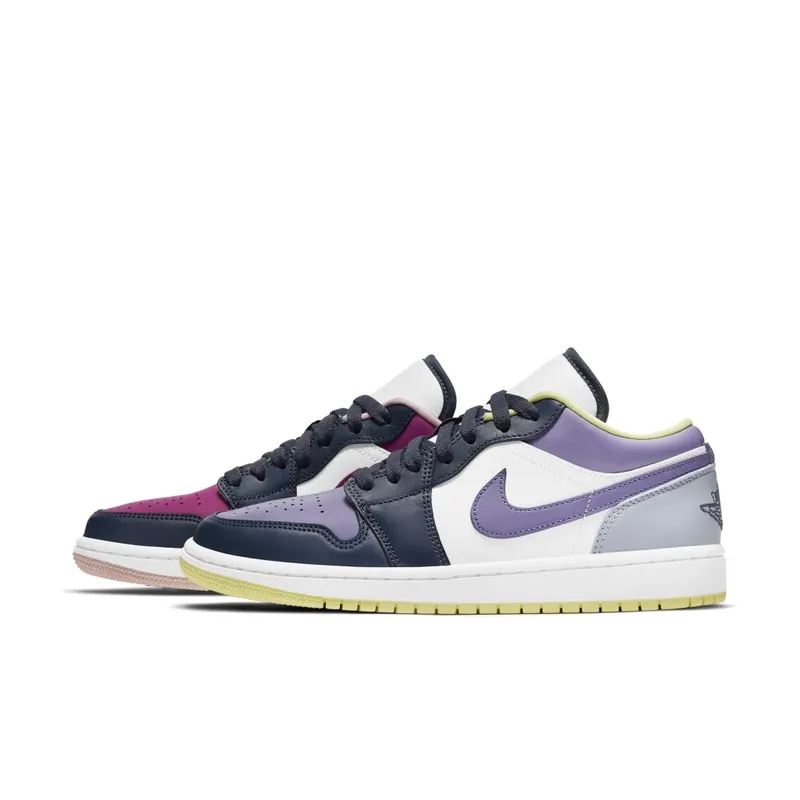 Jordan 1 Low Purple Magenta (W) Purple/White-Navy (DJ4342-400)