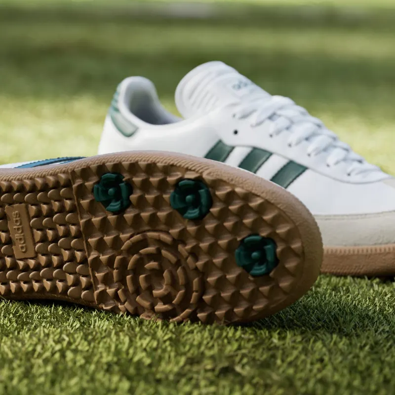 adidas Samba Spikeless Golf Cloud White Collegiate Green Gum (JH6151)