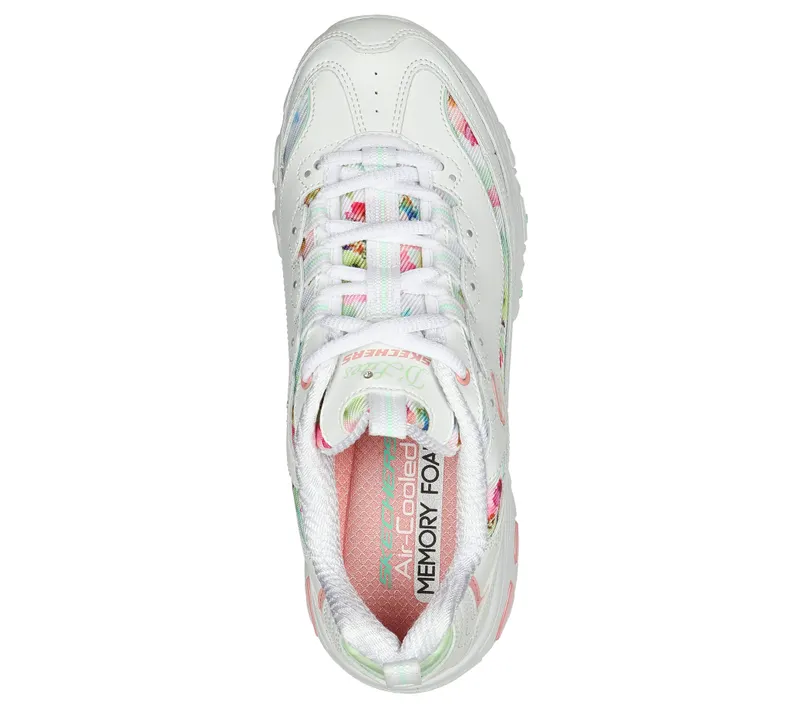 Skechers D’Lites – Blooming Fields – White / Multi – “White” (149794 WMLT)