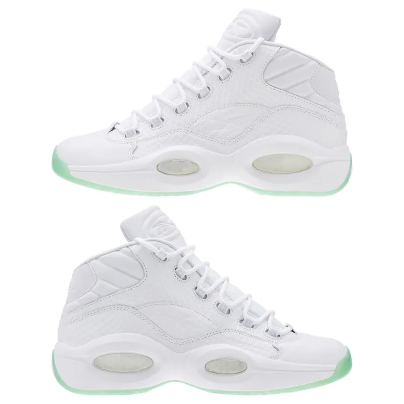 Reebok Question Mid White Mint Glow White/Mint Glow (Other Brands Reebok)