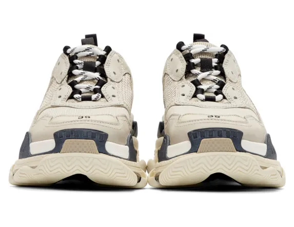 Balenciaga Beige and Black Triple S Sneakers (536737 W09O6) (2)