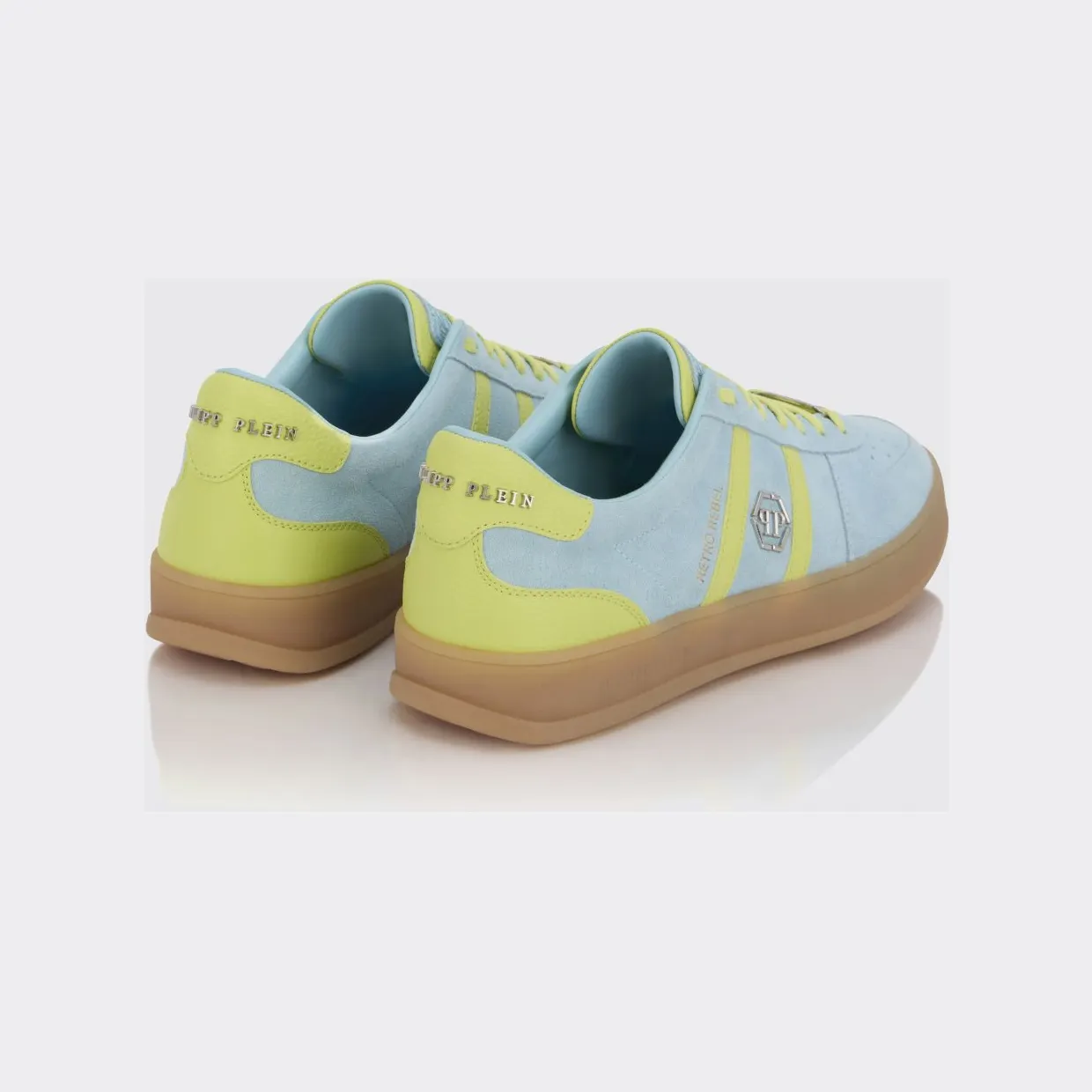 Philipp plein Retro Rebel Suede Sneakers Turquoise (PAFSUSC0941PLE010N07) (2)