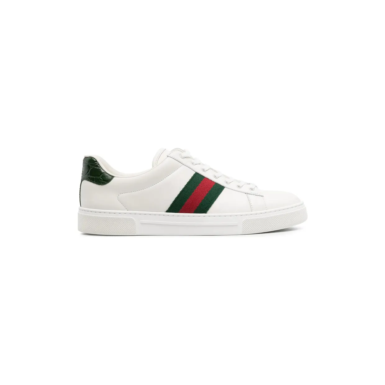 Gucci Ace Striped Reptile-effect “White” (757943 AACAG 9055)