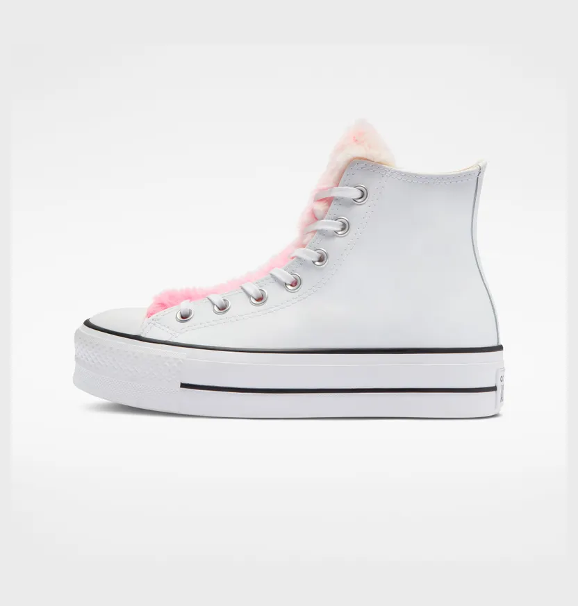 Converse Chuck Taylor All Star Lift Platform Rainbow Fur Wit Bont