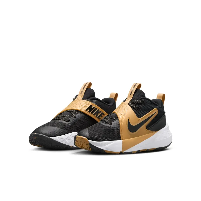 Nike Team Hustle D 12 Black Metallic Gold White (HF6279-003)