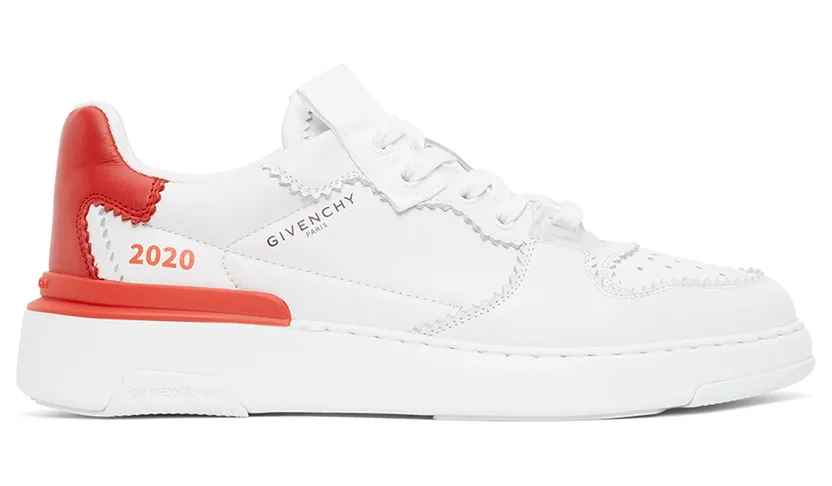 Givenchy White & Red Two Tone Wing 2020 Sneakers (BH003RH0PJ)
