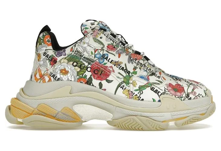 Gucci x Balenciaga The Hacker Project Triple S Flora Print (W) (677195UL110 8461) (2)