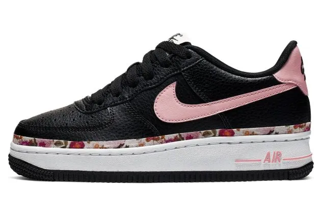 Nike Air Force 1 Low Vintage Floral Black Pink (GS) (BQ2501-001)