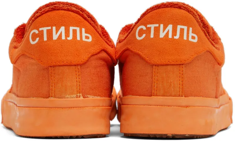 Heron Preston Orange Vulcanized Low -TopSneakers (HMIA017S22FAB0012000)