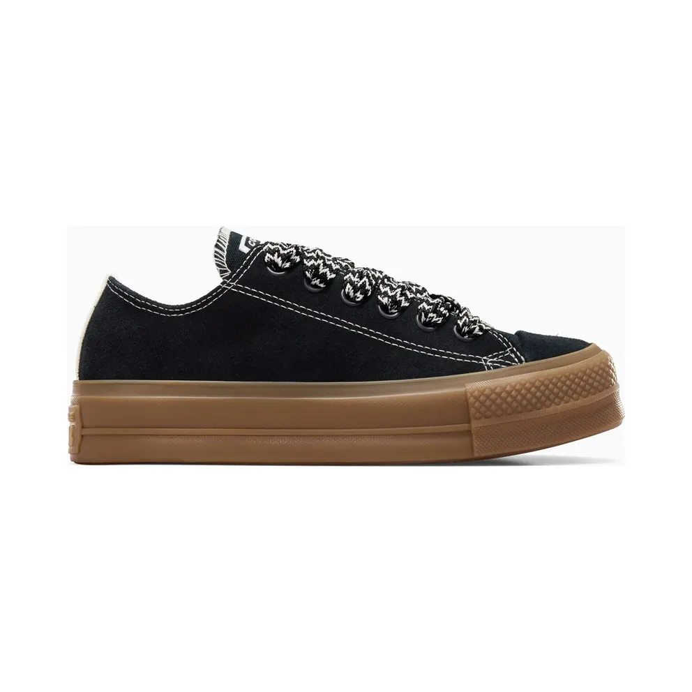 Converse Chuck Taylor All Star Lift Platform Suede Black/Egret/Light Brown (A08306C)