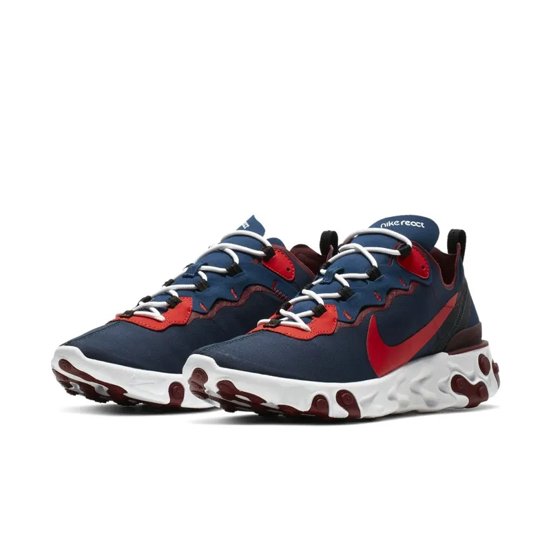 Nike React Element 55 Rabid Panda Blue Void/Team Red-White-Habanero Red (CJ0769-400)