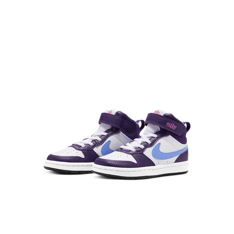 Nike Court Borough Mid 2 White Eggplant Royal Pulse (CD7783-106)