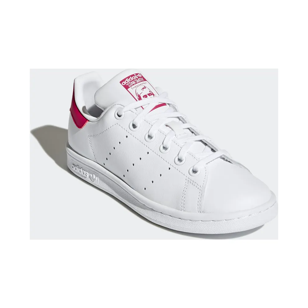 adidas Stan Smith White Pink (Youth) Running White Ftw/Running White/Pink Buzz (B32703)
