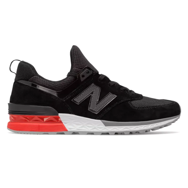 New Balance 574 Sport Black Red (MS574AB)