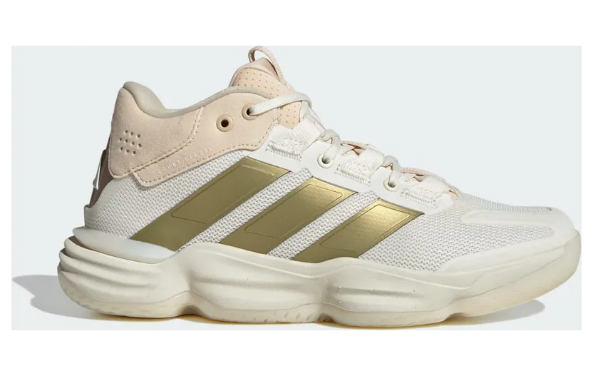 Adidas Court Stabil Indoor Sneakers Off White / Gold Metallic / Crystal Sand (JP9833)
