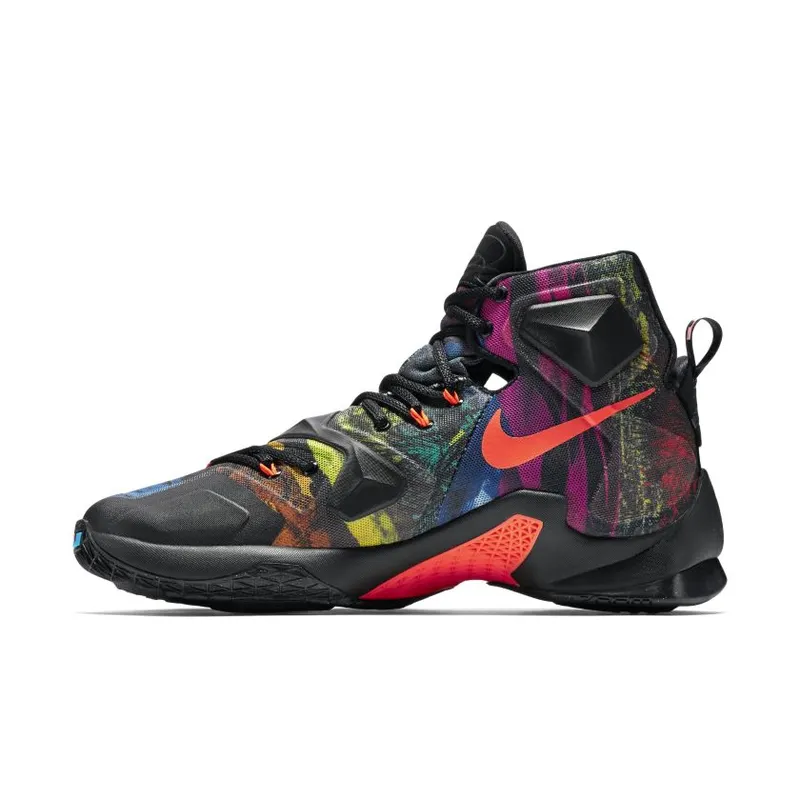 Nike LeBron 13 Akronite Black/Black-Hyper Orange-Blue Lagoon (807219-008)