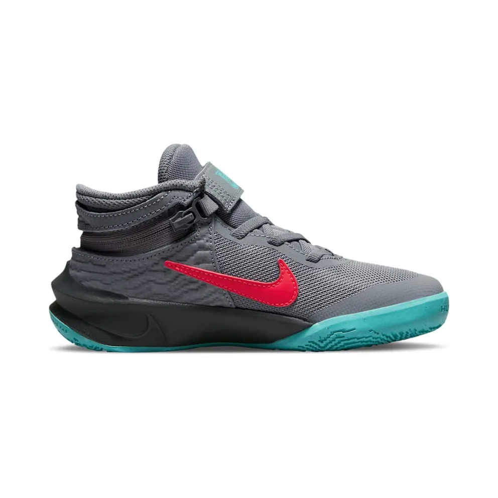 Nike Team Hustle D 10 Flyease Grey Teal Siren Red (DD7302-008)