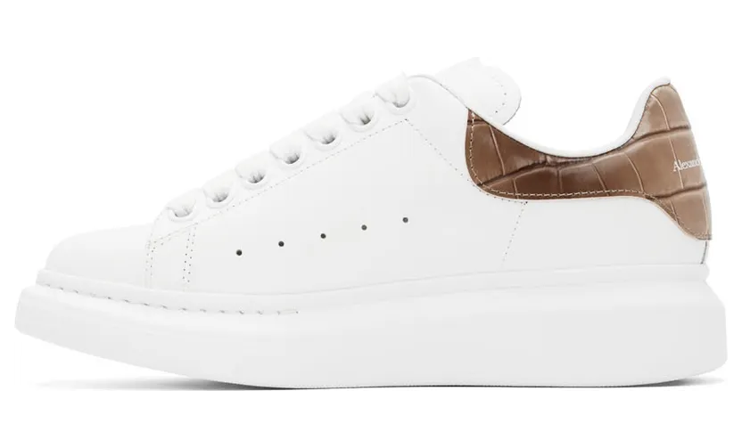 Alexander McQueen White & Brown Oversized Low-Top Sneakers (553770WICG6) (3)