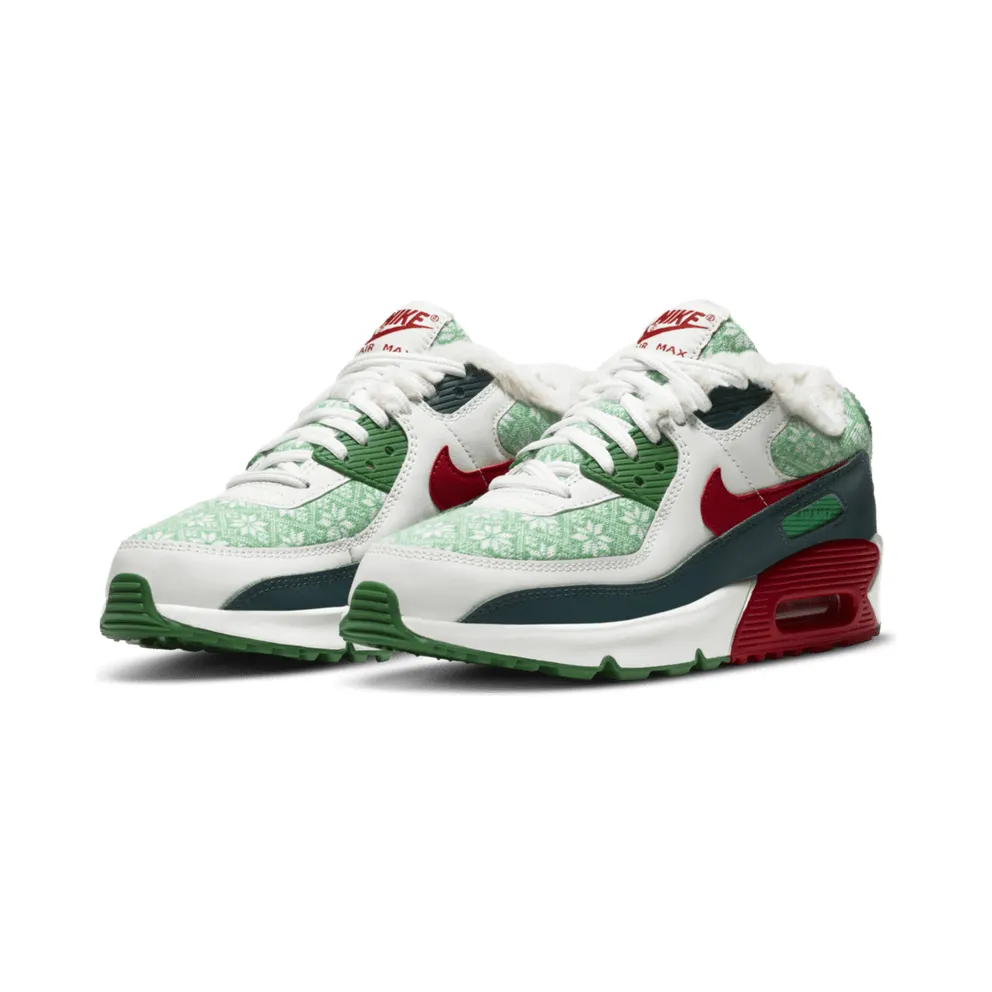 Nike Air Max 90 SE Christmas (GS) White/Dark Atomic Teal/Lucky Green (DC1621-100)
