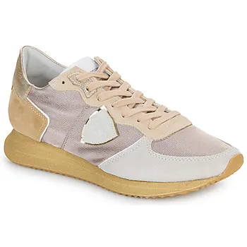 Philippe Model – Stijlvolle lage top sneakers in Grey- Brown and White – Women – Shoes – Grey (TZLDWR15)