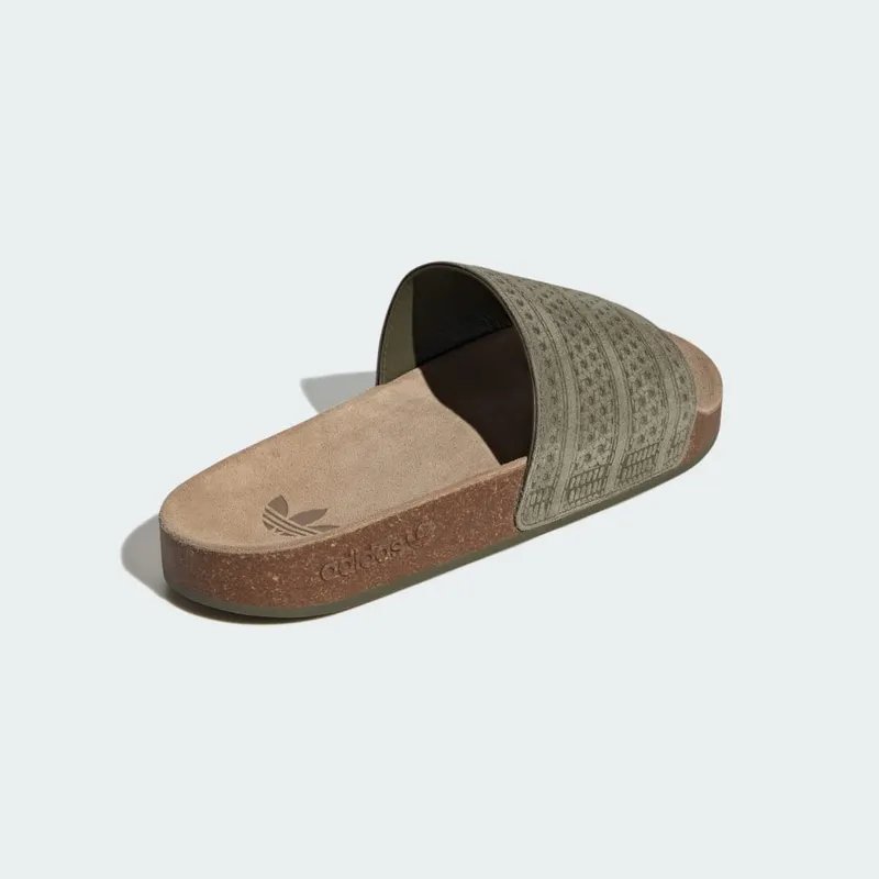 Adidas adilette Slides Medium Dark Khaki / Medium Dark Khaki / Medium Dark Khaki (JR3595)