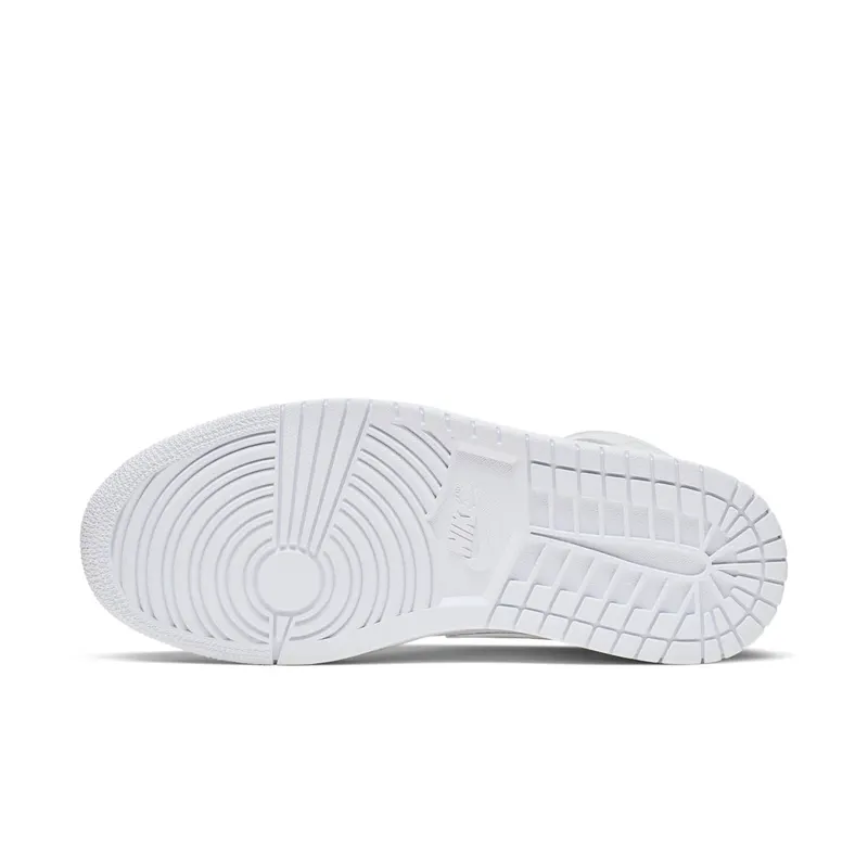 Jordan 1 Mid Triple White Patent Swoosh (W) White/White-White (BQ6472-100)