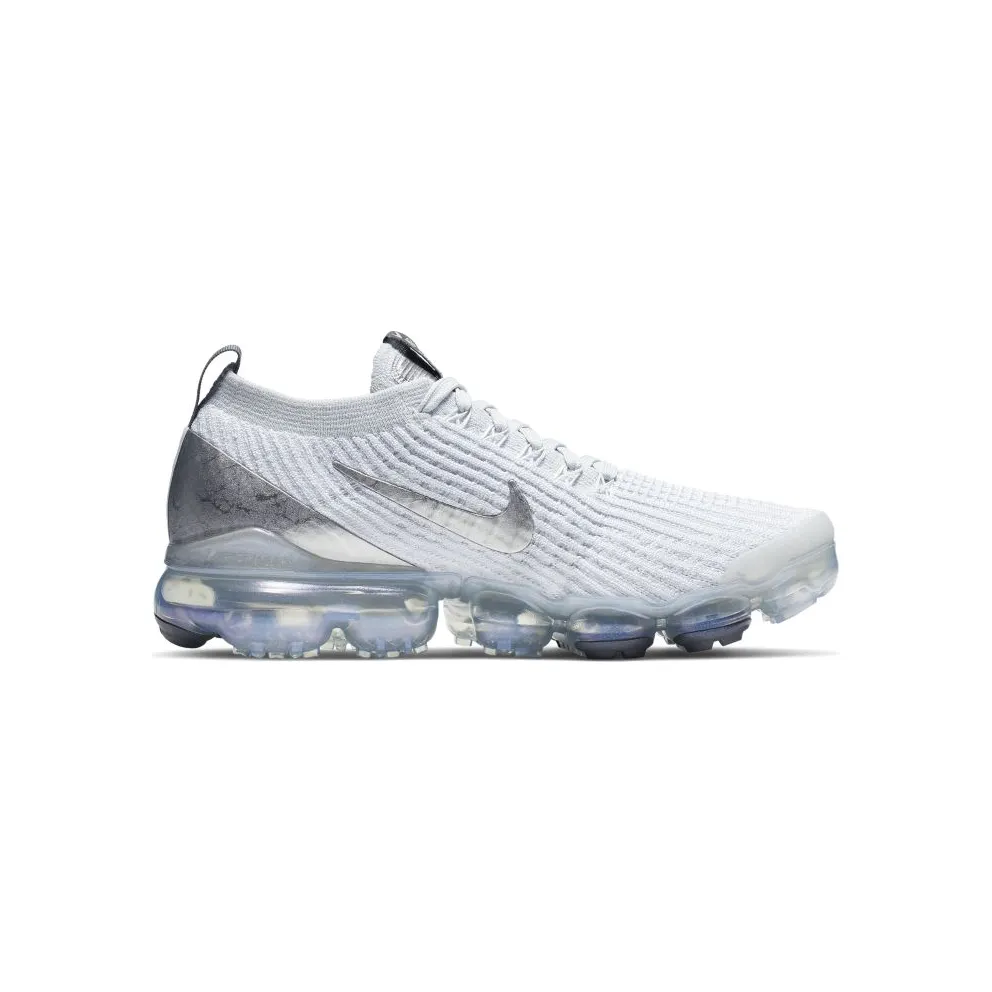 Nike Air VaporMax Flyknit 3 White Reflect Silver (W) White/Reflect Silver-Pure Platinum-Dark Grey-Metallic Silver (AJ6910-101)