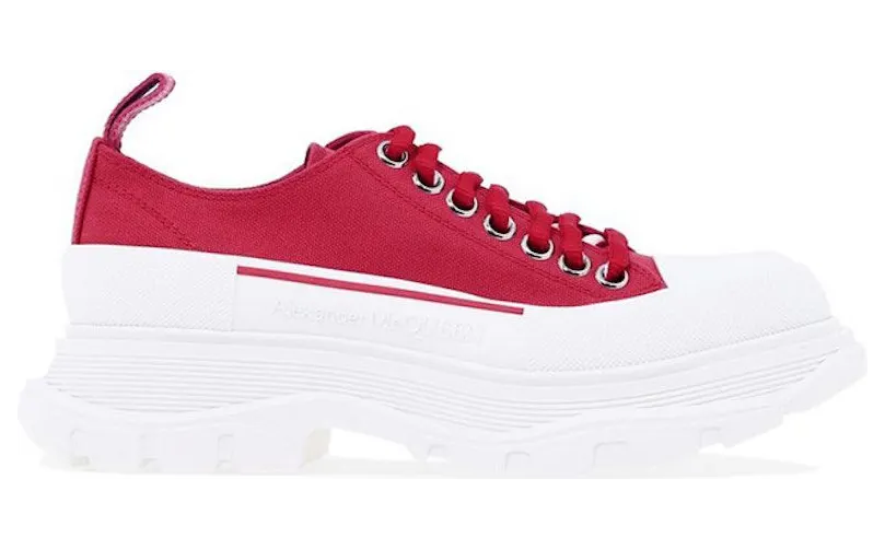 Alexander McQueen Tread Slick Low Lace Up Red White (697072W4U315542)
