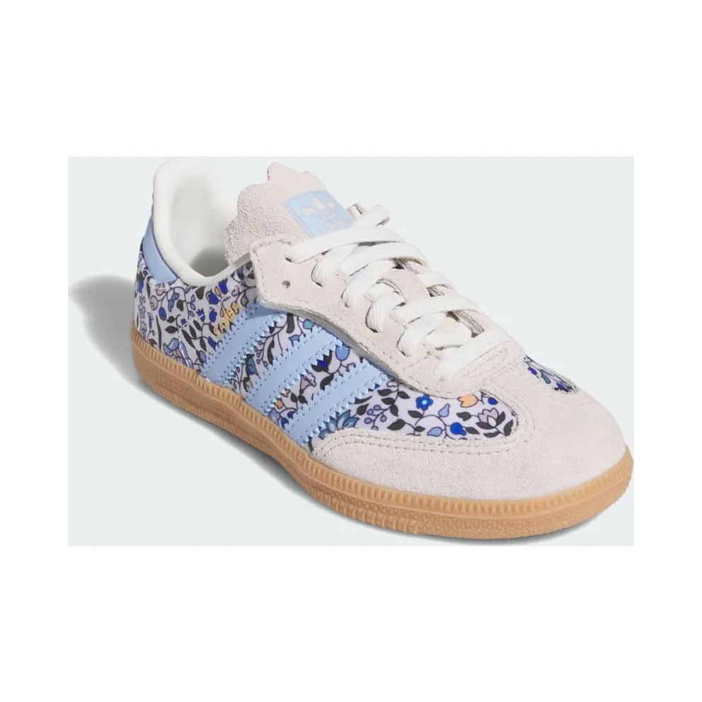 Adidas Samba OG x Liberty London Comfort Closure with Elastische Veters Kids Blue / Off White / Gum (JP8079)