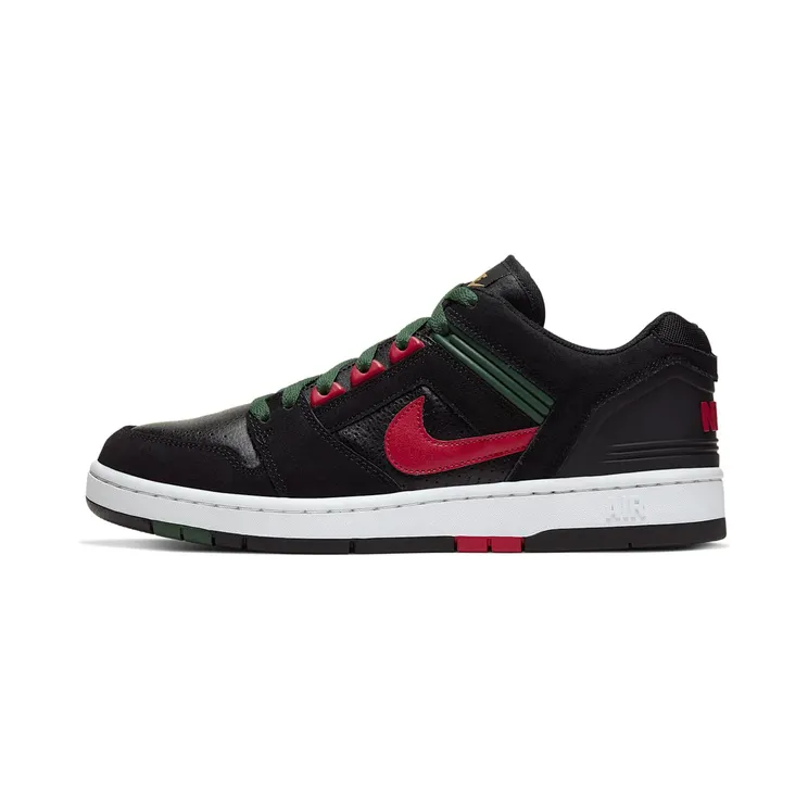 Nike SB Air Force 2 Low Black Gucci “Black / Deep Forest / Gym Red” (AO0300-002)