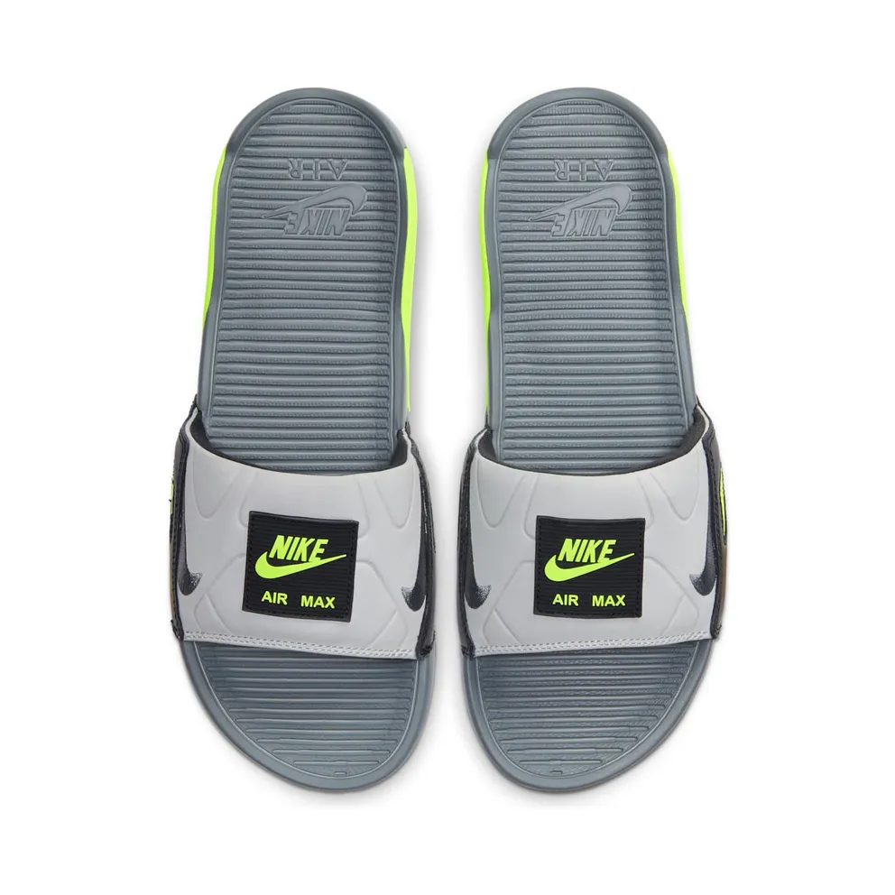 Nike Air Max 90 Slide Smoke Grey Volt Black Smoke Grey/Volt-Black-Smoke Grey (BQ4635-001)