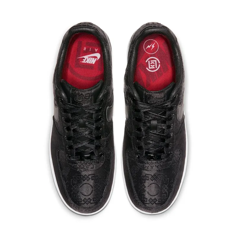 Nike x CLOT x Fragment Air Force AF 1 Black Silk (2019) (CZ3986-001)