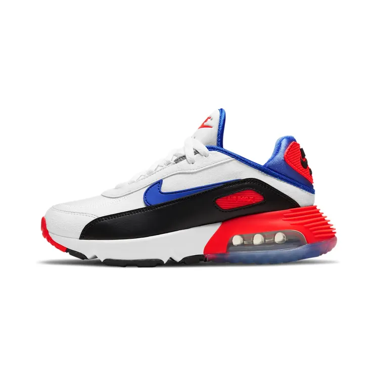 Nike Air Max 2090 Evolution of Icons “Summit White / Black / Bright Crimson / Sapphire” (CW1650-100)