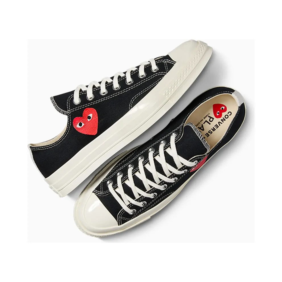 Converse PLAY Comme des Garçons Single Heart Chuck 70 Black/Egret/Red (A08804C)