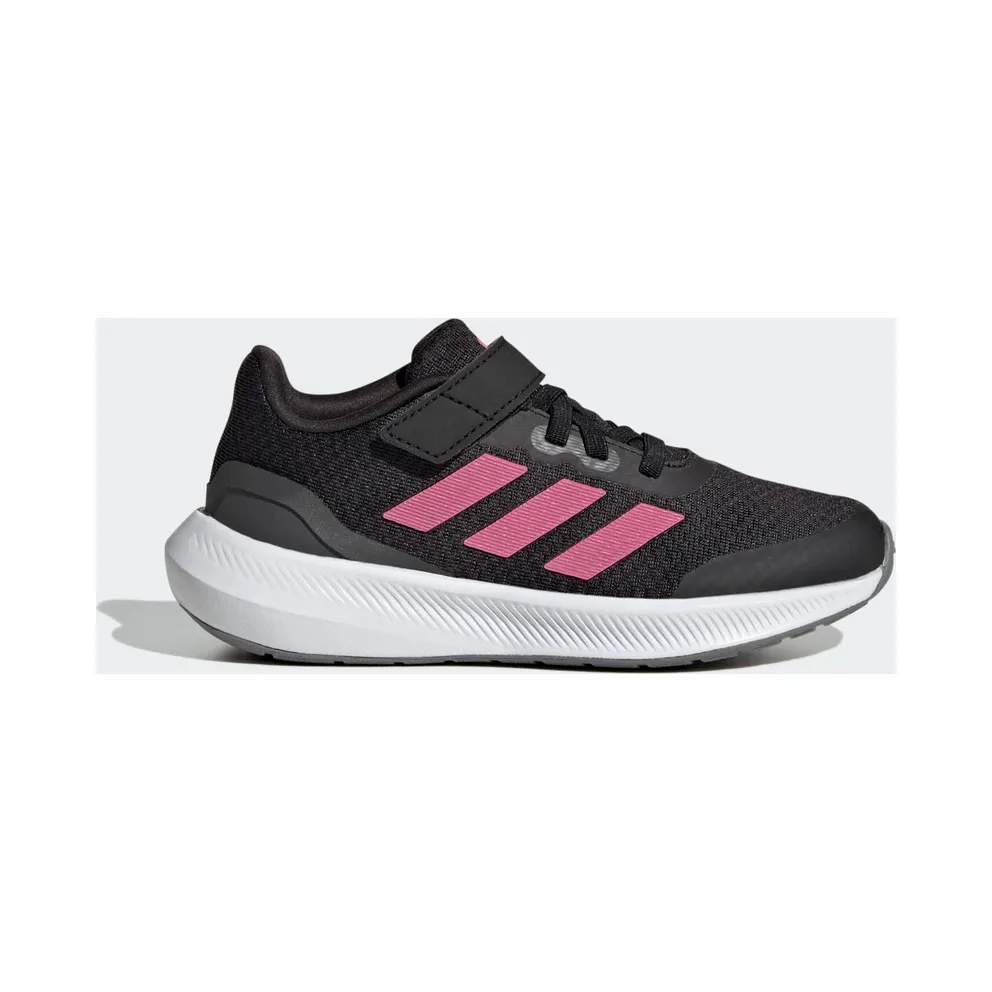 Adidas RunFalcon 3.0 Elastic Lace Top Strap Shoes GS “Core Black / Pulse Magenta / Grey Six” (HP5875)