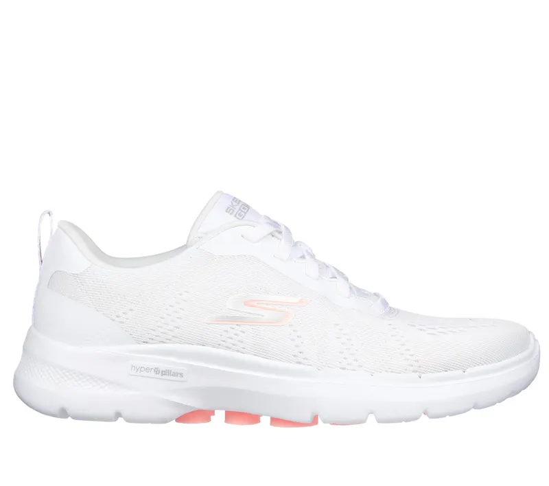 Skechers GO Walk 6 Sky Wind “White / Pink (124623 Wpk)” (124623WPK)