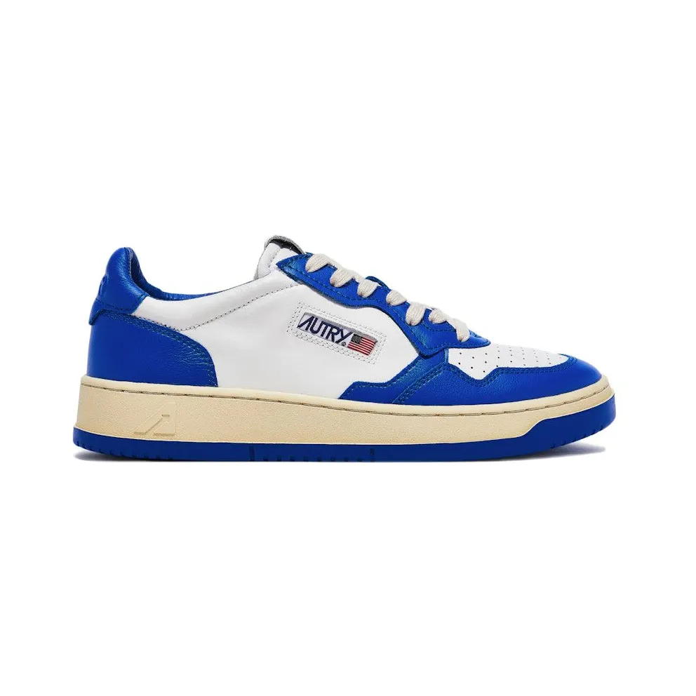 Autry Medalist Leather Low Azure White (AULM-WB15)