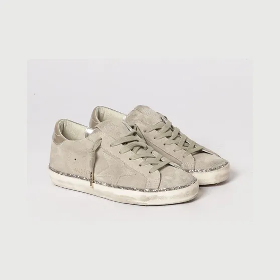 Golden goose Super-Star Used Suede Sneakers Beige (GWF00857F00805915864)