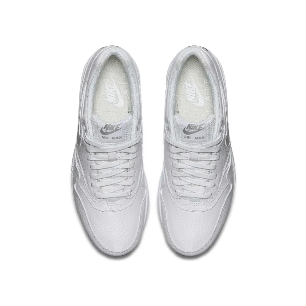 Nike Air Max 1 White Metallic Silver Ice (W) White/White-Metallic Silver (454746-106)