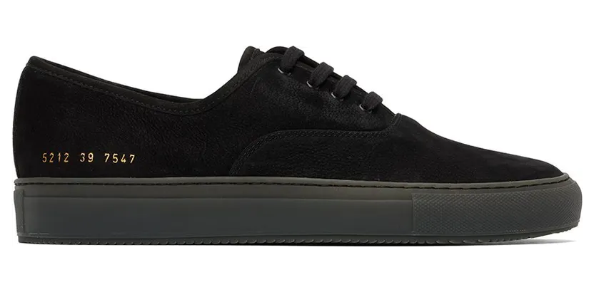 Common Projects Black Four Hole Sneakers (ARTICLE 5212)
