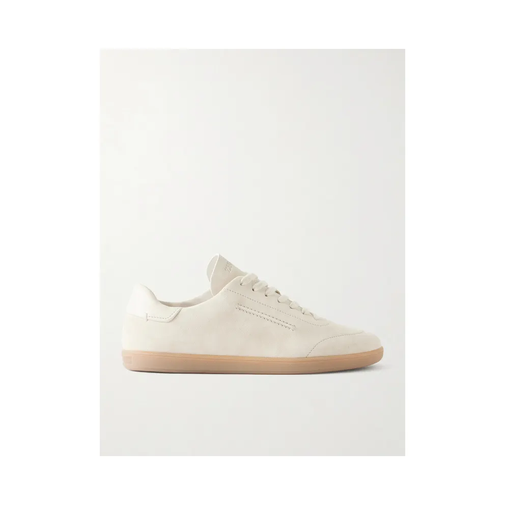 Zegna Triple Stitch™ Suede Slip-On Sneakers Gray (LHSOY)