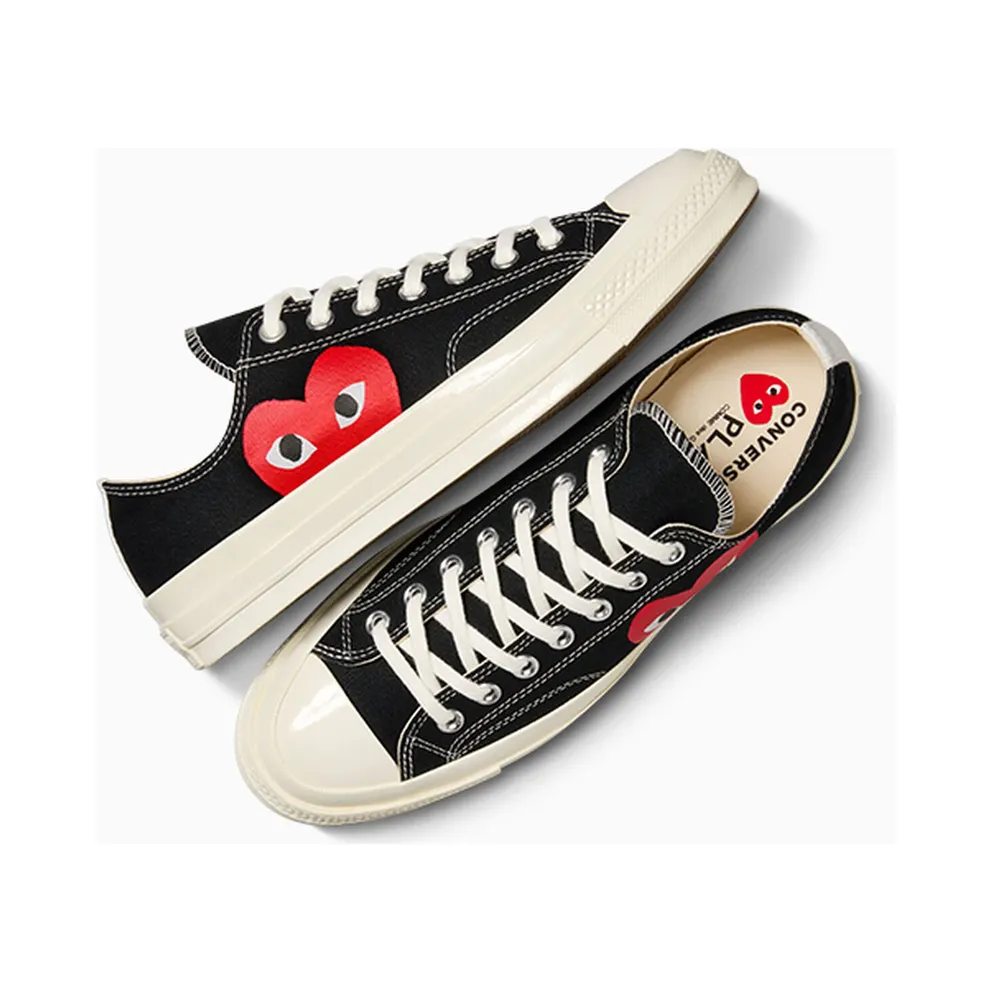 Converse x Comme des Garçons PLAY Chuck 70 Black/White/High Risk Red (A08796C)