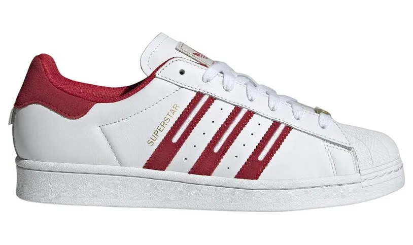 adidas Superstar Cloud White Team Victory Red Grey (ID1371)