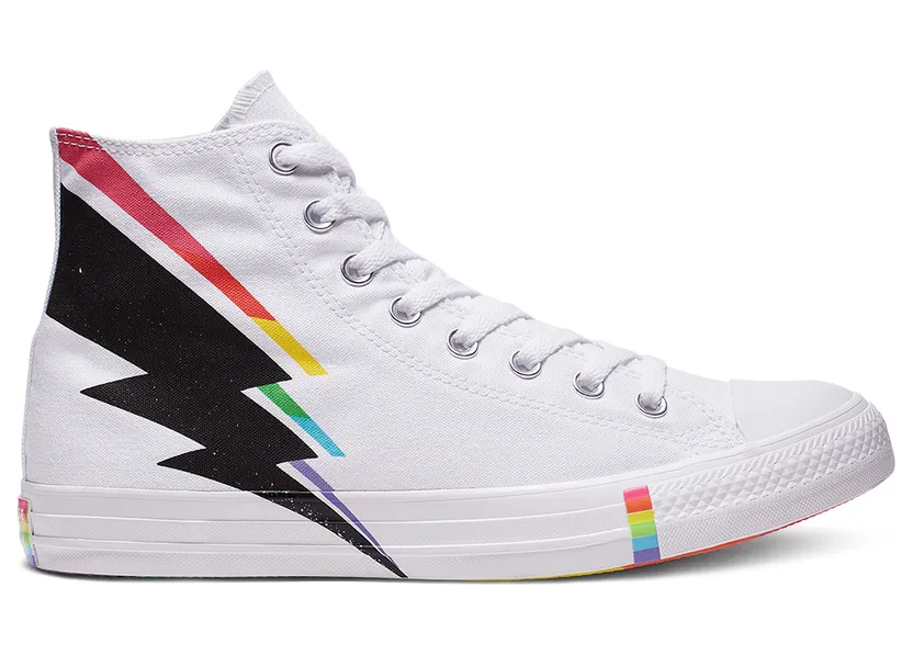 Converse Chuck Taylor All Star High ‘Pride Lightning Bolt’ White/Multi/Black (165715C)
