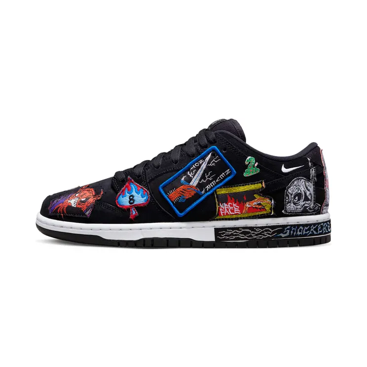 Nike SB Dunk Low Pro Black/Multi-Colour/White (DQ4488-001)