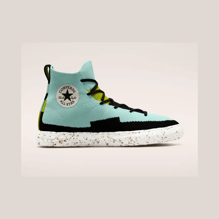 Converse Renew Chuck Taylor All Star Crater Knit Soft Aloe/lime Twist/zwart (171492C)