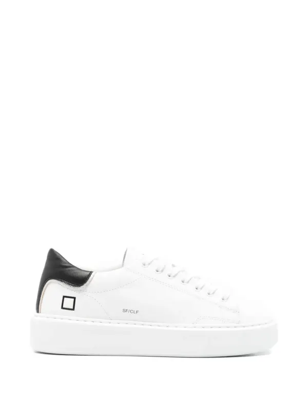 D.A.T.E. Sfera Sneakers mit Logo-Prägung – Weiß (W441SFCAWB)