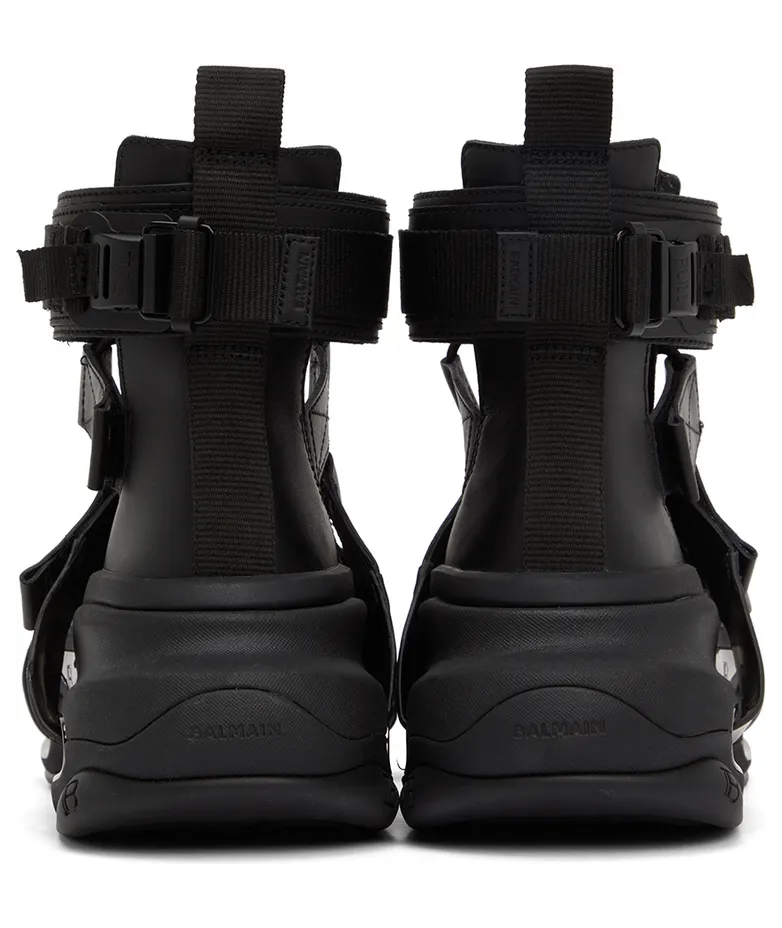 Balmain Black B-Bold Sandals (XM1VH286LRZL) (2)