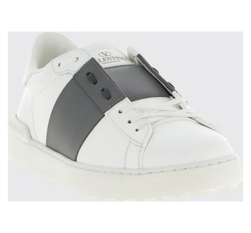 Valentino garavani Open Calf Leather with Contrasting Band White 2 (S0830BLU3DR)